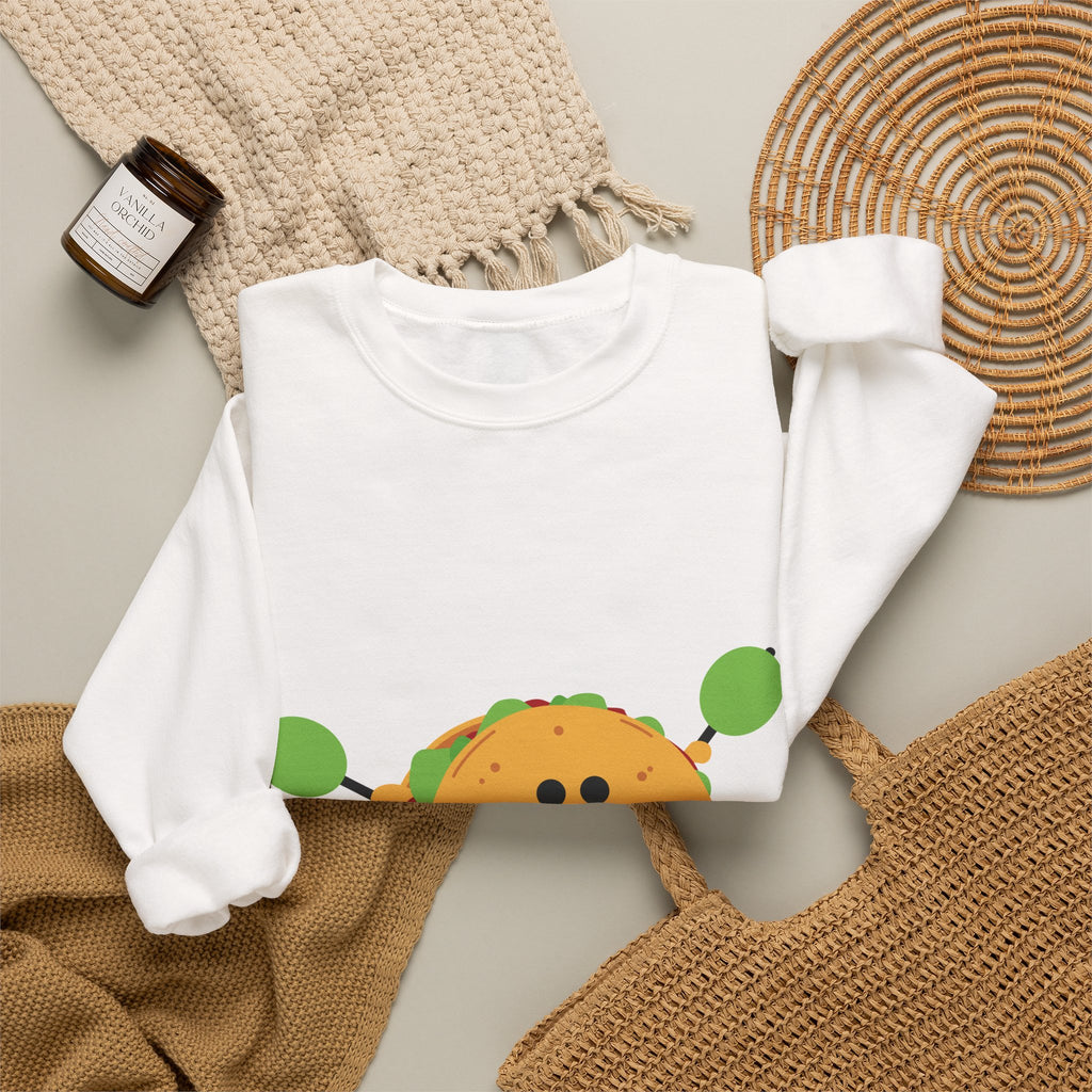 Sweatshirt — "Tac'o Clock" Cute Taco Graphic Crewneck