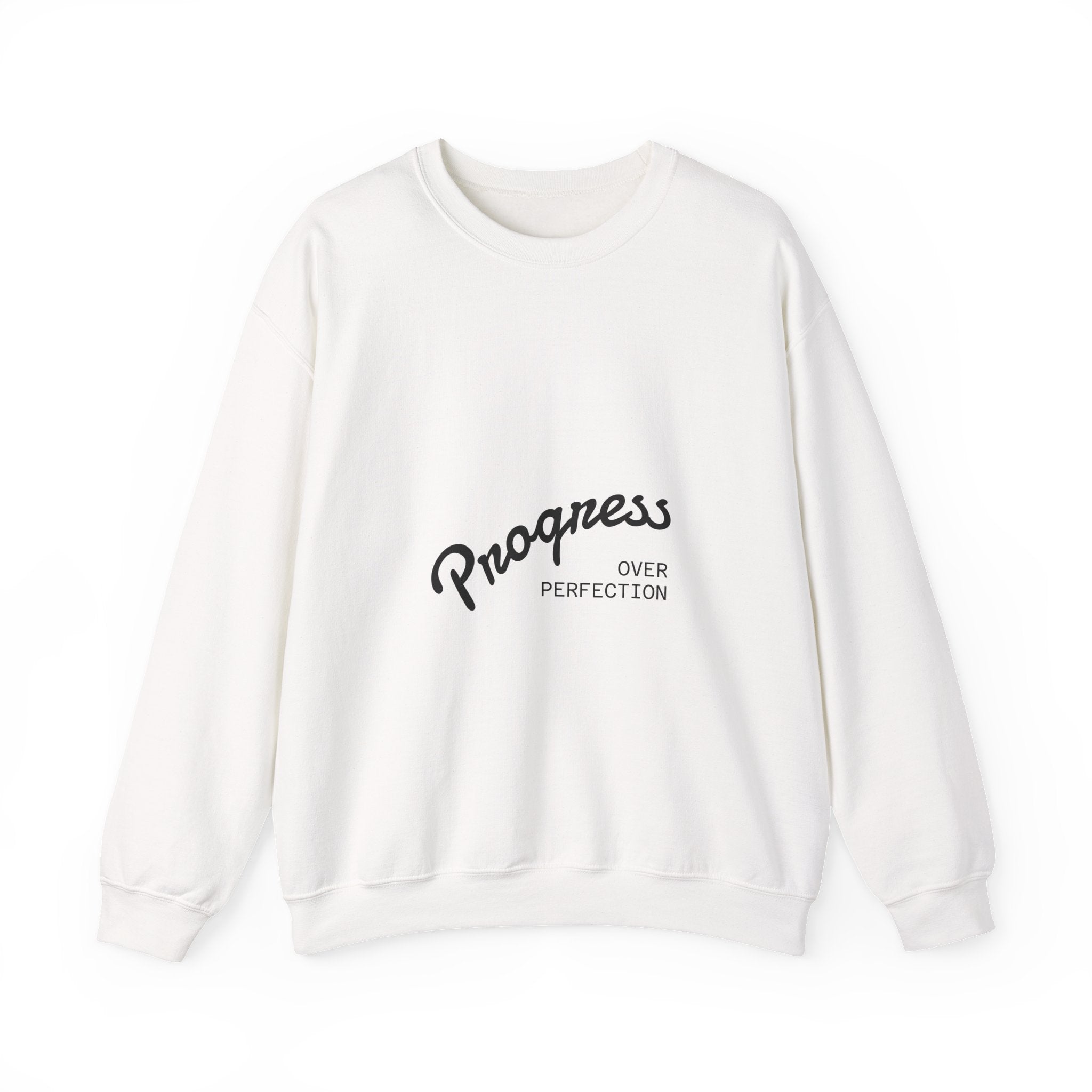 Crewneck Sweatshirt — "Progress over Perfection"