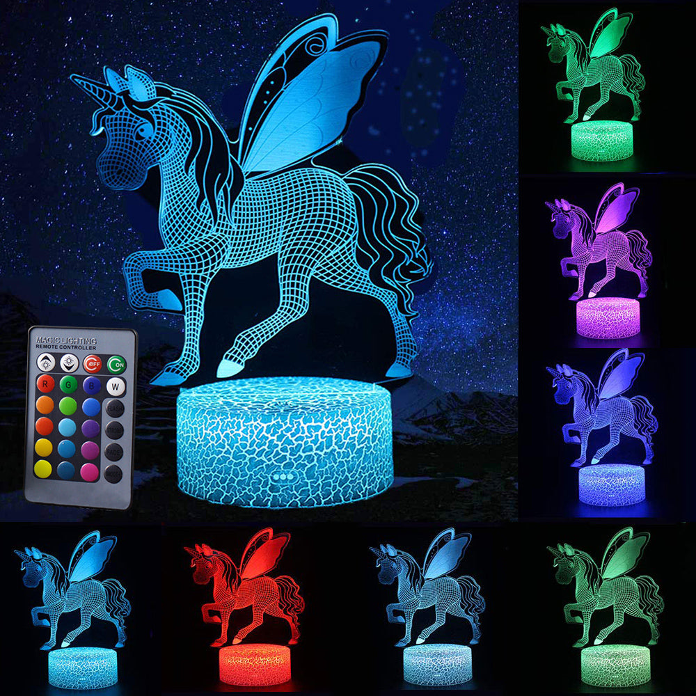 Unicorn Series Colorful Creative 3D Night Light