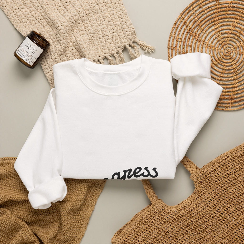 Crewneck Sweatshirt — "Progress over Perfection"