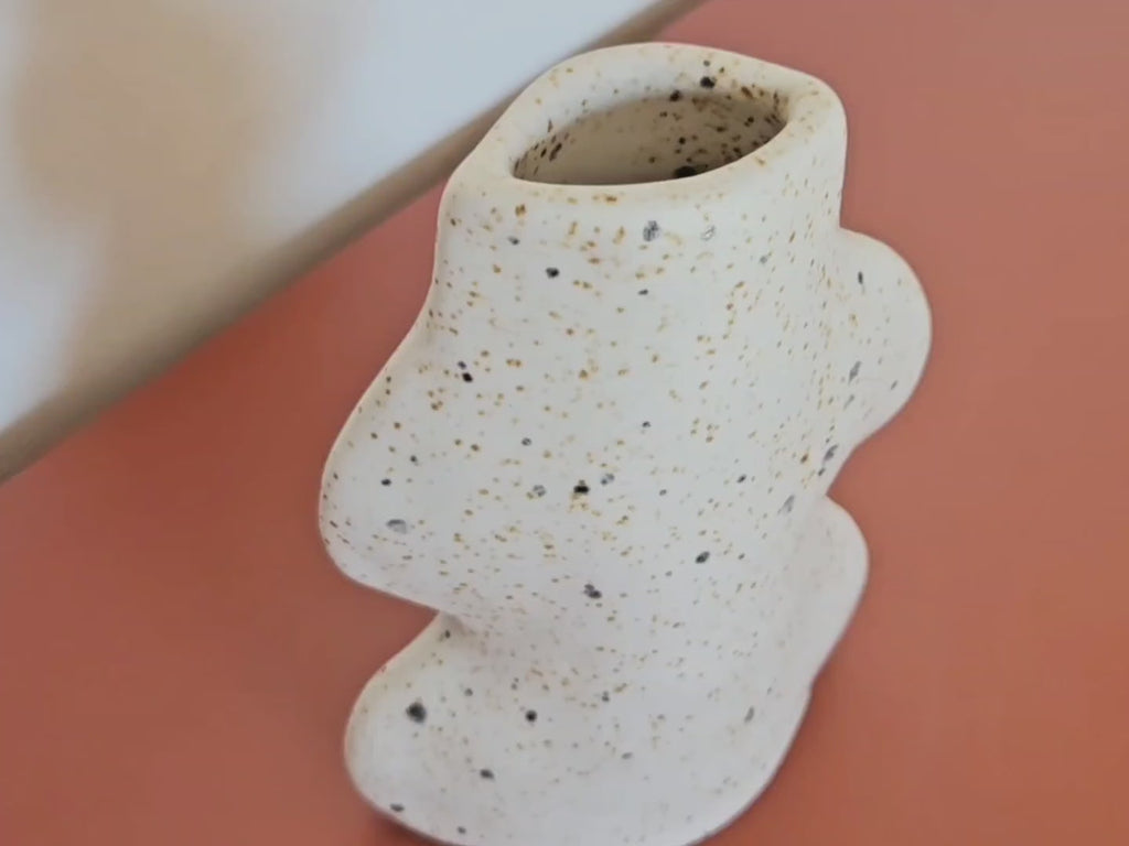 Fluxo Ceramic Vase -  Small White