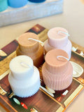 Ribbed Pedestal Handmade Candle